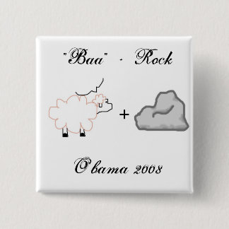 O'Bama 2008 - Gepersonaliseerd Vierkante Button 5,1 Cm