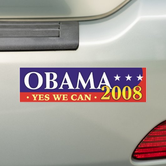 Obama 2008 - Ja dat kunnen we! Bumpersticker (Op auto)