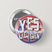 Obama 2008 Ja we kunnen Button 61017 (Voorkant /achterkant)