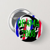 Obama 2008 ronde button 5,7 cm (Voorkant /achterkant)