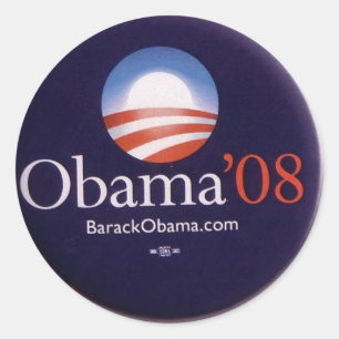 Obama 2008 ronde sticker