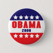 Obama 2008 Stars & Bars Button 61017 (Voorkant)