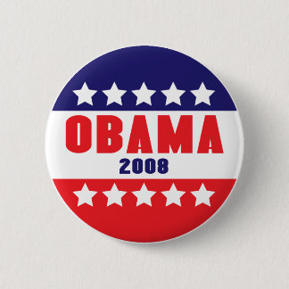 Obama 2008 Stars & Bars Button 61017