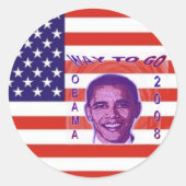 OBAMA 2008 Sticker (Voorkant)