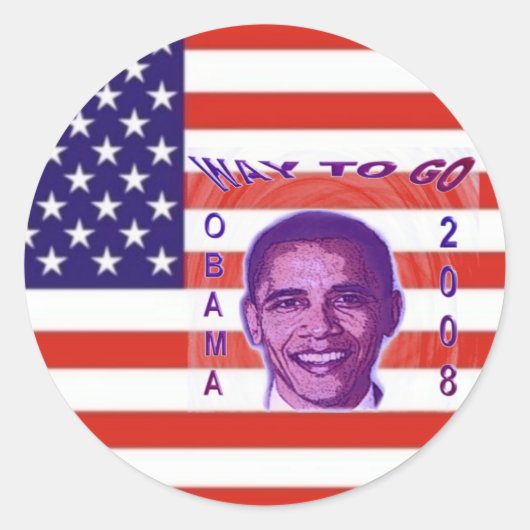 OBAMA 2008 Sticker (Voorkant)