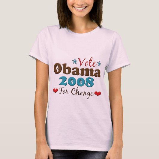 Obama 2008 T shirt Barack Obama Organic T-shirt (Voorkant)