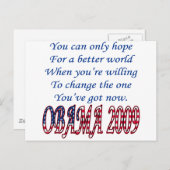 Obama 2009 briefkaart (Voorkant / Achterkant)