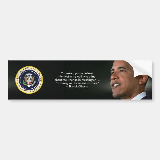 Obama 2009 Inauguration Bumpersticker (Voorkant)