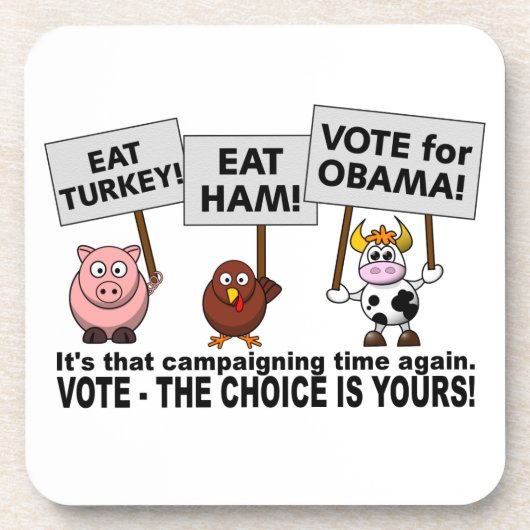 OBAMA 2012 aangepaste onderzetter (Voorkant)