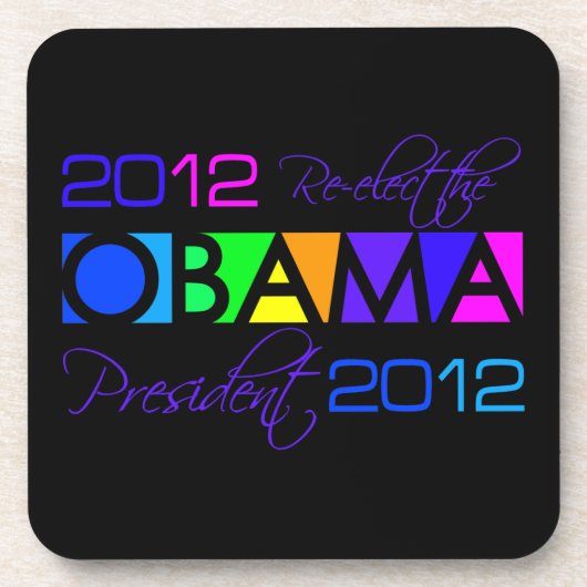 OBAMA 2012 aangepaste onderzetters (Voorkant)