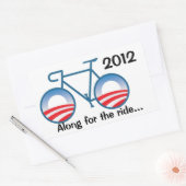 Obama 2012 Bike - Along voor de rit... Rechthoekige Sticker (Envelop)