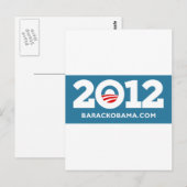 Obama 2012 briefkaart (Voorkant / Achterkant)