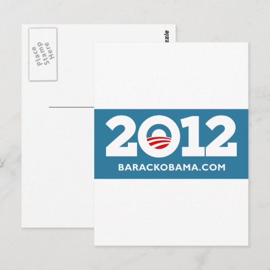 Obama 2012 briefkaart (Voorkant / Achterkant)