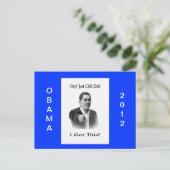 Obama 2012 briefkaart (Staand voorkant)