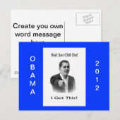 Obama 2012 briefkaart (Voorkant / Achterkant)