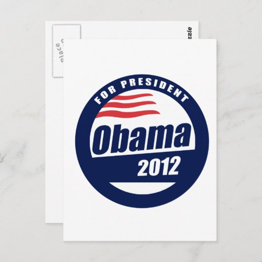 Obama 2012 briefkaart (Voorkant / Achterkant)