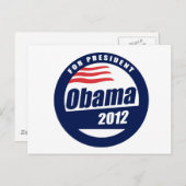 Obama 2012 briefkaart (Voorkant / Achterkant)