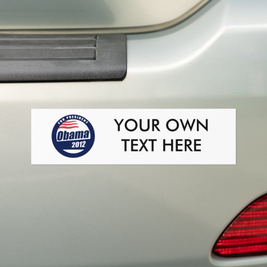 Obama 2012 bumpersticker (Op auto)