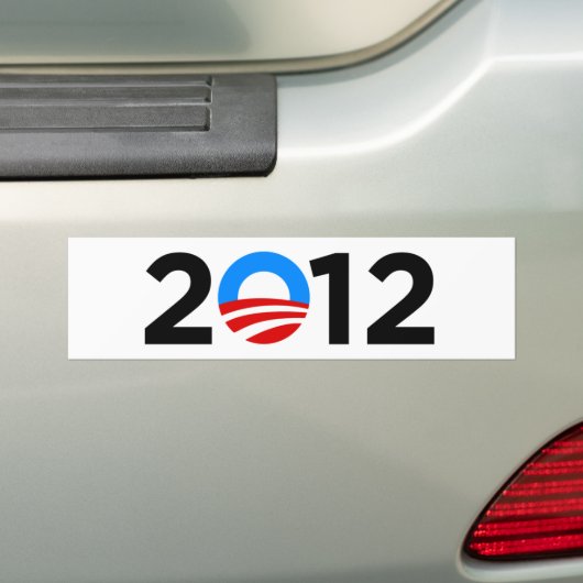 Obama 2012 bumpersticker (Op auto)