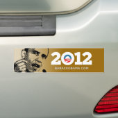 Obama 2012 bumpersticker (Op auto)