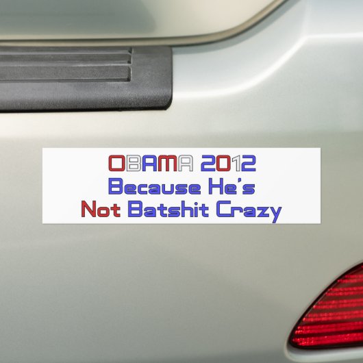 OBAMA 2012 BUMPERSTICKER (Op auto)