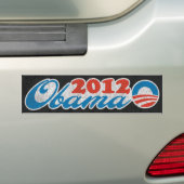 Obama 2012 bumpersticker (Op auto)
