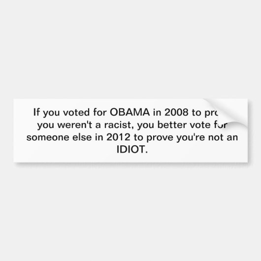 Obama 2012 bumpersticker (Voorkant)