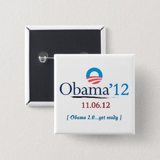 Obama 2012 Campaign Button (Voorkant /achterkant)