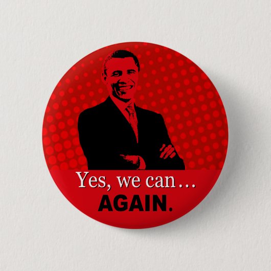 Obama 2012 Campaign Button - Ja, dat kunnen we nog (Voorkant)
