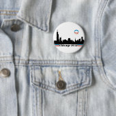 Obama 2012 - Chicago Skyline Ronde Button 5,7 Cm (In situ)