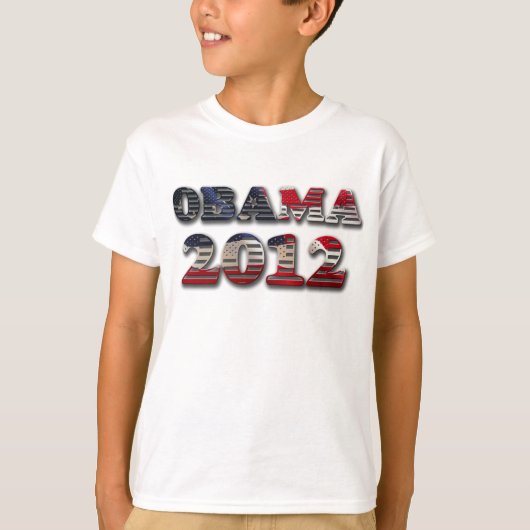 Obama 2012 Flag Kind T-Shirt (Voorkant)