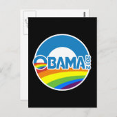 Obama 2012 Gay Pride Rainbow Briefkaart (Voorkant / Achterkant)