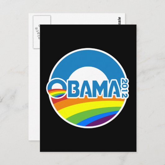 Obama 2012 Gay Pride Rainbow Briefkaart (Voorkant / Achterkant)