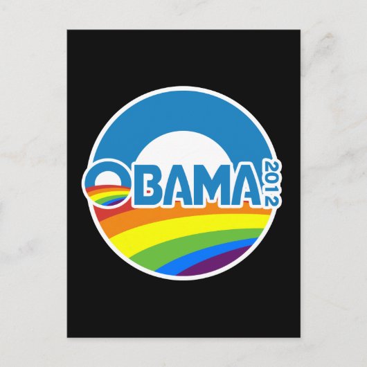 Obama 2012 Gay Pride Rainbow Briefkaart (Voorkant)