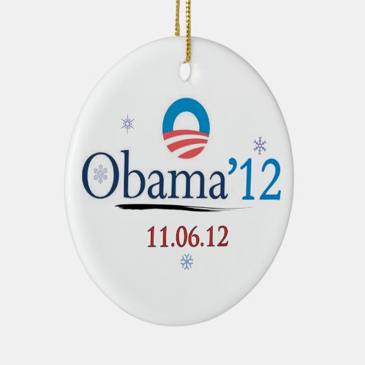 Obama 2012 herdenkingsornament voor Kerstmis Keramisch Ornament (Rechts)