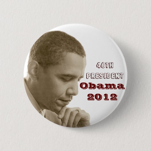 Obama 2012 herkozen_ ronde button 5,7 cm (Voorkant)