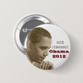 Obama 2012 herkozen_ ronde button 5,7 cm (Voorkant /achterkant)