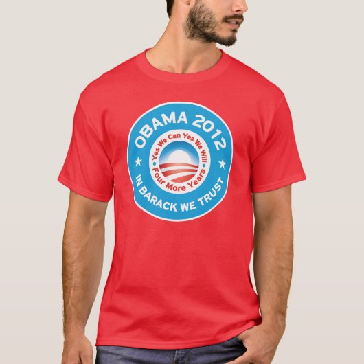 Obama 2012 - in Barack We Trust T-shirt (Voorkant)