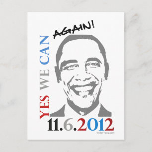 OBAMA 2012 Ja, we kunnen weer politiek Briefkaart 