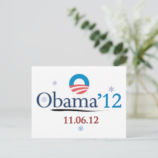 Obama 2012 Kerst Briefkaart (Staand voorkant)
