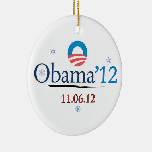 Obama 2012 kerstversiering keramisch ornament (Rechts)