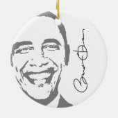 Obama 2012 kerstversiering keramisch ornament (Achterkant)