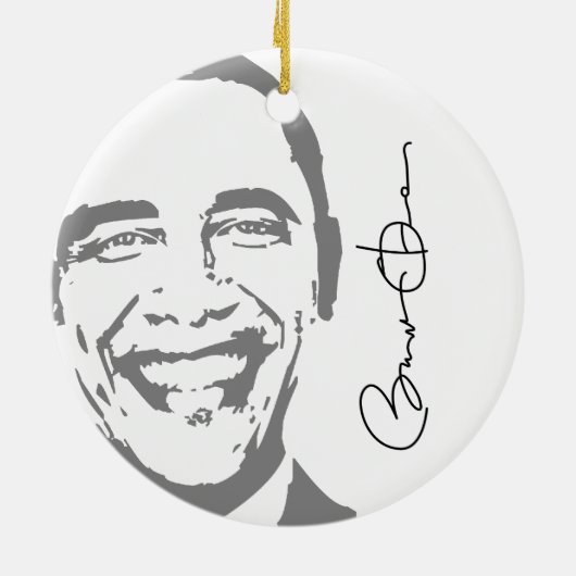 Obama 2012 kerstversiering keramisch ornament (Achterkant)