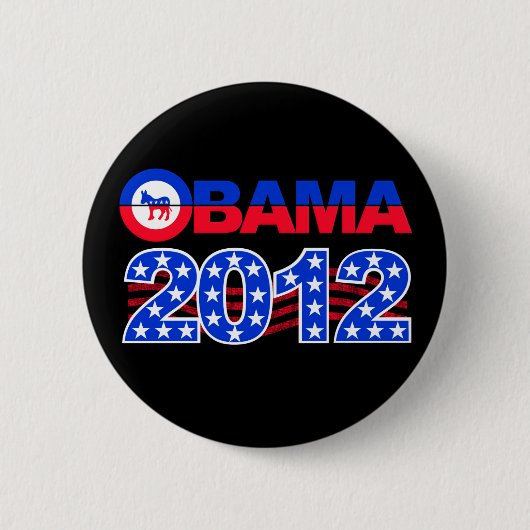 Obama 2012-knop ronde button 5,7 cm (Voorkant)