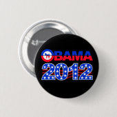 Obama 2012-knop ronde button 5,7 cm (Voorkant /achterkant)