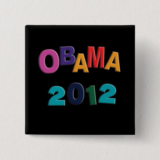 Obama 2012 koelkast Alphabet Magnet Button (Voorkant)