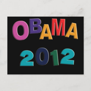 Obama 2012 koelkast Alphabet Magnet Post Card Briefkaart