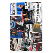 Obama 2012 krantenkop magneet (Verticaal)