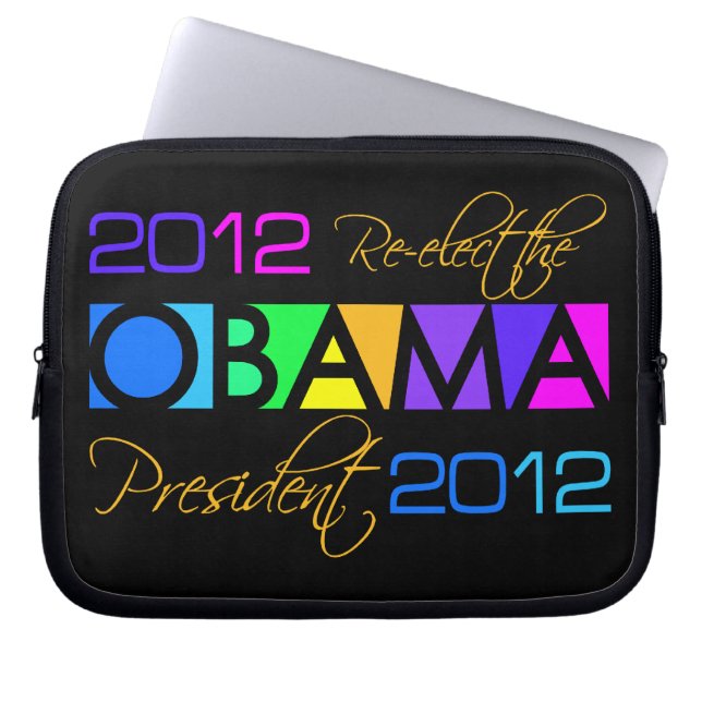 OBAMA 2012-laptophoes Laptop Sleeve (Voorkant)