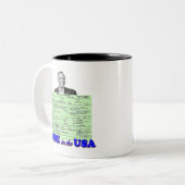 Obama 2012 Made in USA Tweekleurige Koffiemok (Voorkant links)